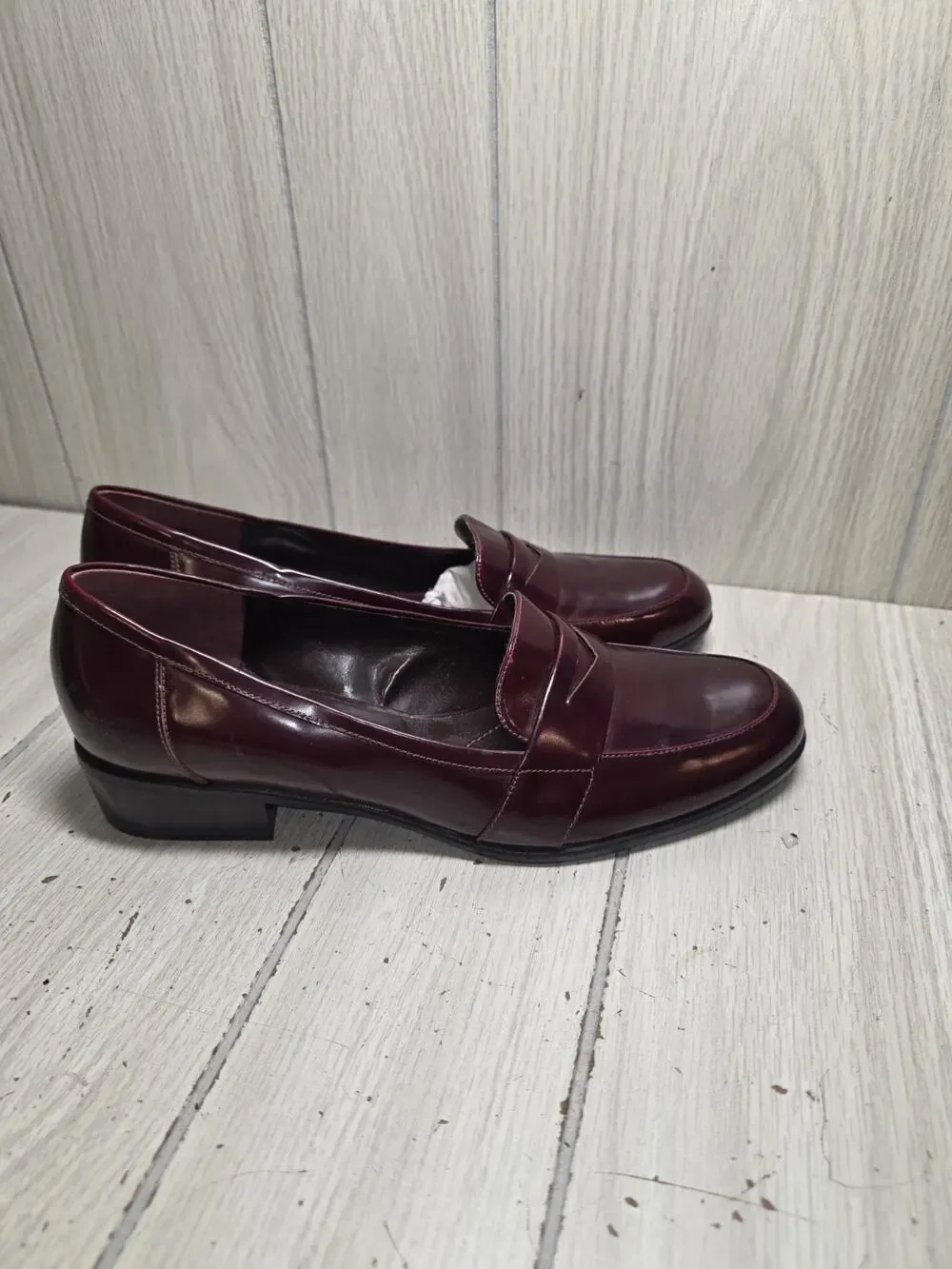 Enzo Angiolini Lafayette Women's Size 9M Brown Leather Loafers Slip On Shoes